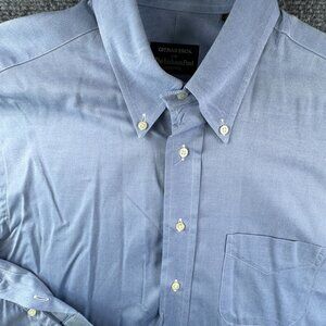 Gitman Bros For Fashion Post Louisville Button Up Shirt 15 33 Solid TTX 2x2 Blue